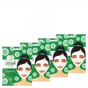 Image of yes to Cucumber Calming Paper Single Use Mask (Pack of 4)