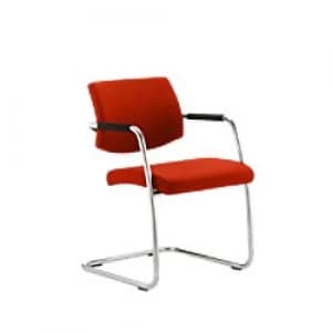 Image of Visitor Chair Havanna Fabric Tabasco Red