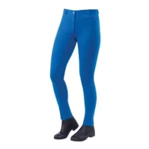 Image of Dublin Ladies Supa-Fit Pull On Knee Patch Jodhpurs - Blue