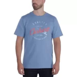 Image of Carhartt Mens Relaxed Fit Fishing Graphic Crew Neck T Shirt S - Chest 34-36' (86-91cm)