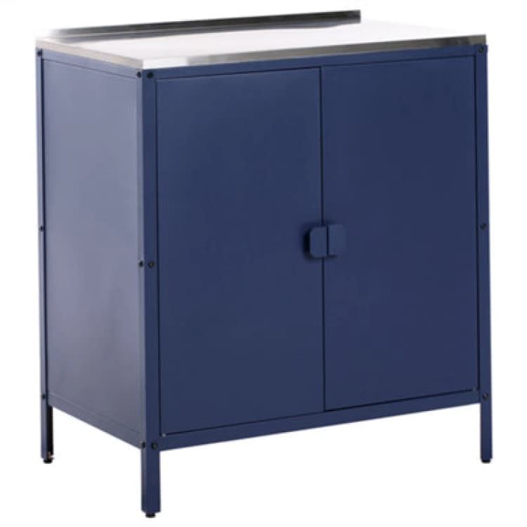 Image of Beliani Outdoor Kitchen Cabinet Vilama Blue