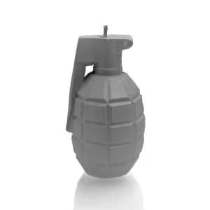 Image of Gray Matt Large Grenade Candle