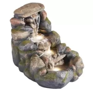 Image of Serenity Tall Tumbling Rock Wall Water Feature