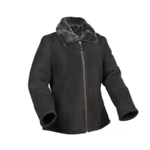 Image of Eastern Counties Leather Womens/Ladies Hillary Aviator Sheepskin Coat (20) (Black)