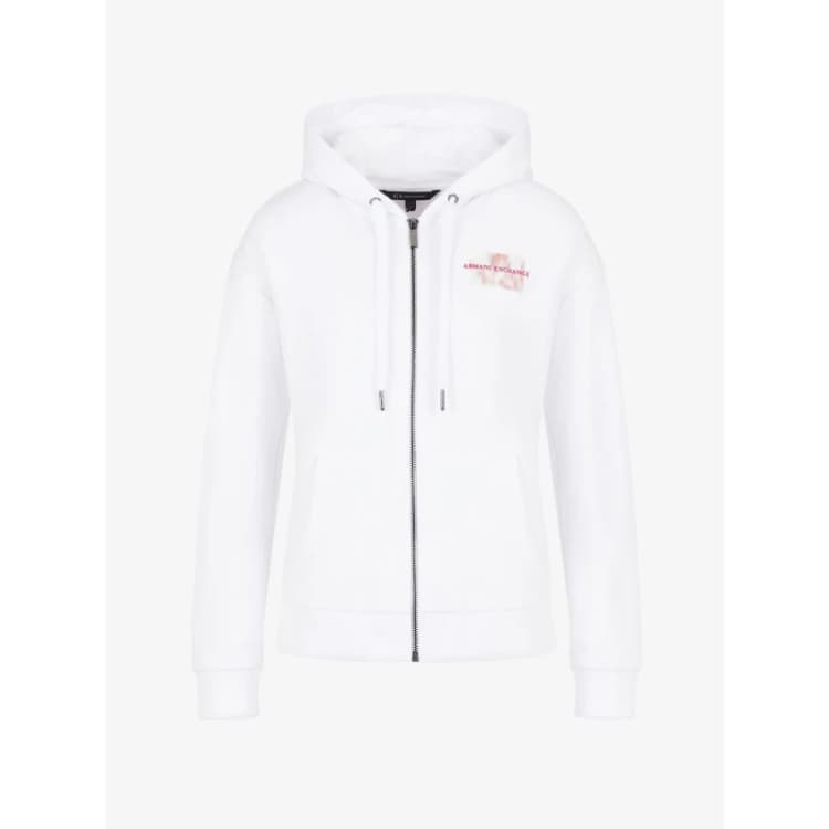 Image of Armani Exchange Full-Zip Hoodie White female XS