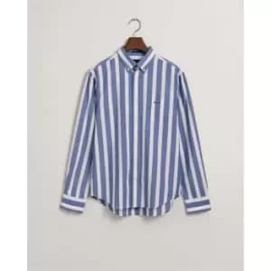 Image of Gant Reg Ut Wide Broadcloth Stripe Bd Co - Blue