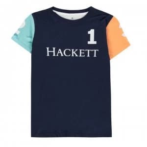 Image of Hackett Hacket Logo T Shirt - Navy 5CV