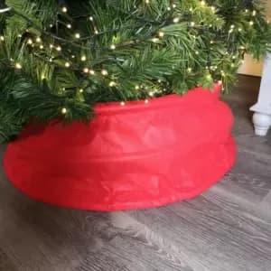 Image of Linen Pop-Up Christmas Tree Skirt Decoration