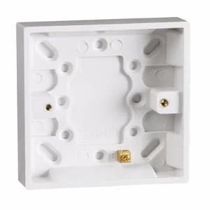 Image of KnightsBridge 1 Gang 16mm Single Pattress Box With Earth Terminal