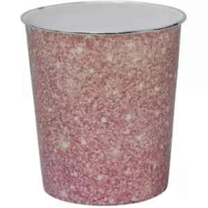 Image of Small Pink Sparkle Waste Paper Bin, 24.5cm x 26.5cm approx