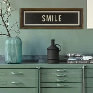 Image of KZM413 Brown Black Beige Decorative Framed MDF Painting