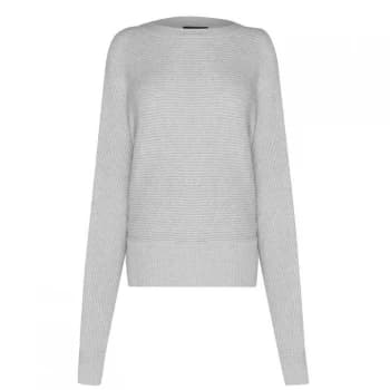 Image of Firetrap Crew Knit Jumper Ladies - Grey Marl