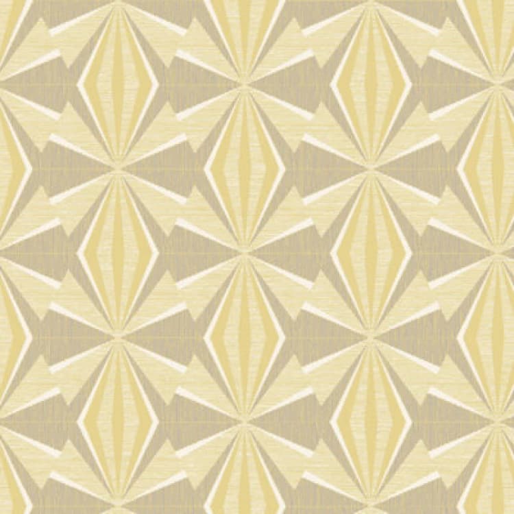 Image of Hoopla Walls Sunray Diamond Grey & Yellow 10M Wallpaper Matt Smooth