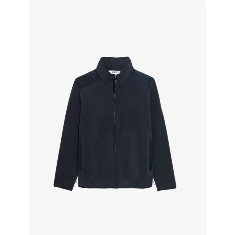 Image of Aigle Polartec 200 Microfibre Zip-Up Fleece Navy Blue Men S;M;L;XL