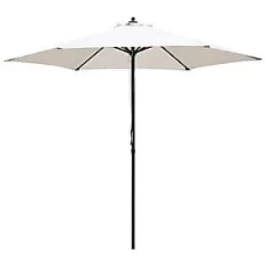 Image of Outsunny Sun Umbrella 84D-067CW Steel, Polyester Cream White