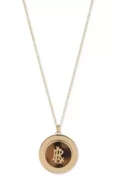 Image of Ladies Lauren Ralph Lauren Jewellery NK 32" LRL TORT DISC PENDANT - GLD/TORT 14N00154