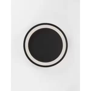 Image of Netlighting Merano Hull Integrated LED Semi Flush Light Sandy Black Aluminium Le