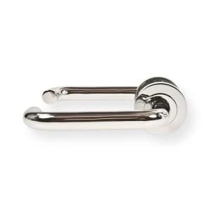 Image of LocksOnline Thanme Solid-Bar Return-to-Door Lever Handles on Round Rosette