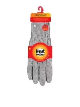 Image of Heat Holders Willow Cable Gloves - Light Grey, Light Grey, Size S/M, Women