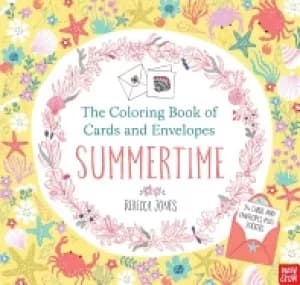 Image of coloring book of cards and envelopes summertime
