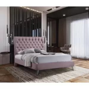 Image of Casana Bed Single Plush Velvet Pink