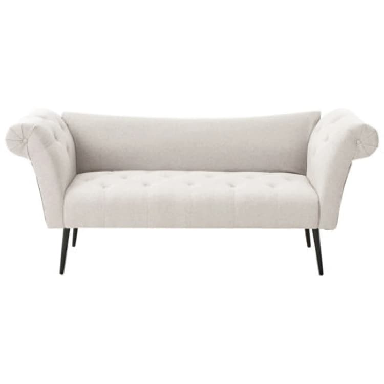 Image of Beliani Chaise Longue Nantilly Fabric Light Beige