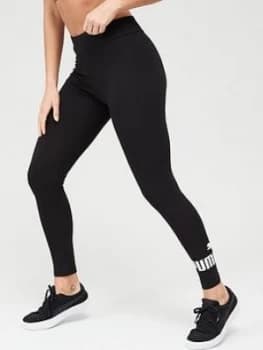 Image of Puma Ess Logo Leggings - Black, Size S, Women