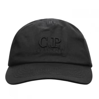 Image of Cp Company Logo Cap - Black 999
