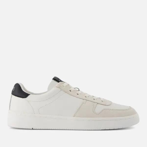 Image of TOMS Mens Trvl Lite Leather/Suede Court Trainers - White/Black - UK 8 White Trainers male 10020834 8