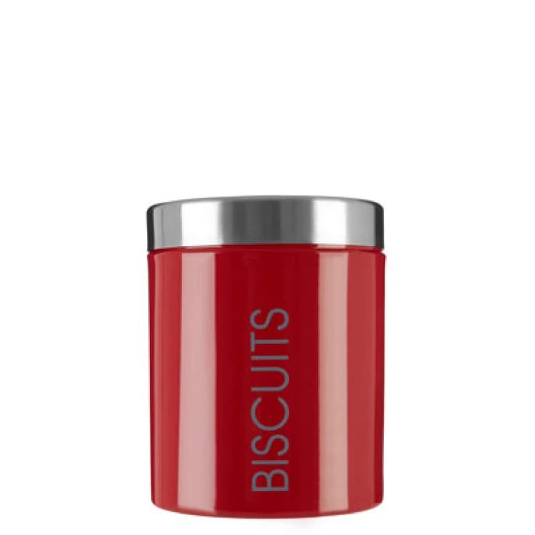 Image of Premier Housewares Maison by Premier Enamel Biscuit Canister Red