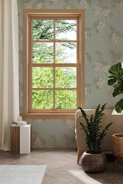 Image of Superfresco Easy Wisteria Floral Wallpaper Duck Egg Blue