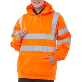 Image of Pull On Hoody Sweatshirt Orange - Size 4XL
