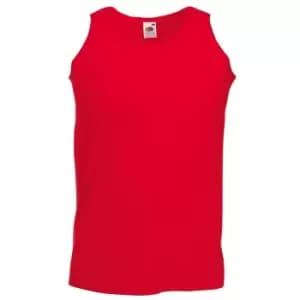 Image of Fruit Of The Loom Mens Athletic Sleeveless Vest / Tank Top (3XL) (Red)