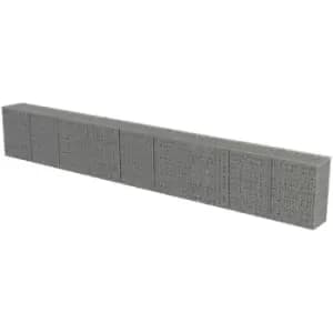 Image of Gabion Wall with Covers Galvanised Steel 900x50x100cm Vidaxl Silver