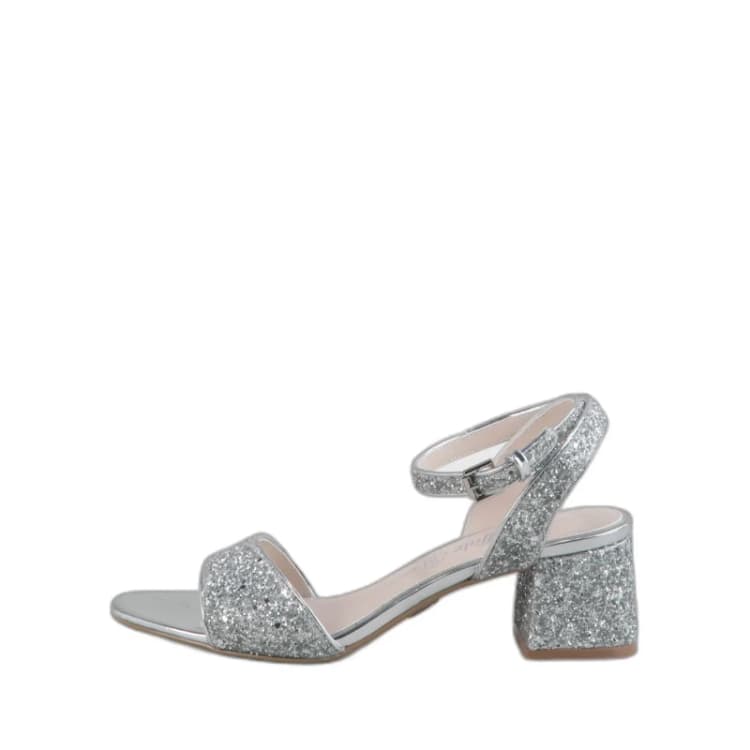 Image of Buffalo Womens glittery heel sandals Buffalo Rainelle Argente Female 36