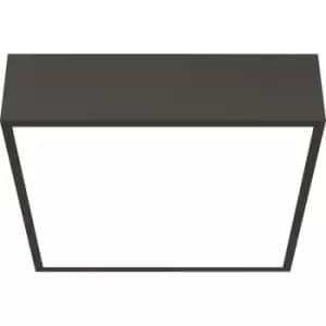 Image of Sensio Zala Square Bathroom IP44 Ceiling Light Black Square 1300lm