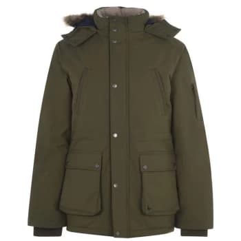 Image of Jack Wills Newton Long Parka Jacket - Olive
