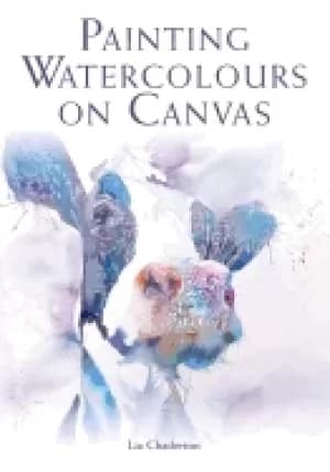 Image of painting watercolours on canvas