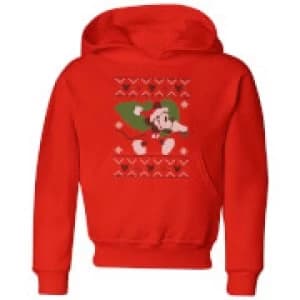 Image of Disney Tree Mickey Kids Christmas Hoodie - Red - 9-10 Years