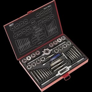 Image of Sealey AK3040 40 Piece Alloy Steel Tap and Split Die Set Metric
