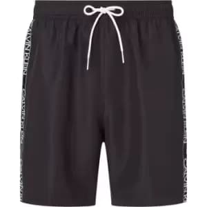 Image of Calvin Klein Medium Drawstring Swim Shorts - Black