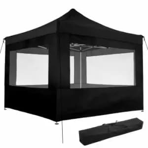 Image of Tectake Gazebo Collapsible 3X3 M With 4 Sides - Olivia Black
