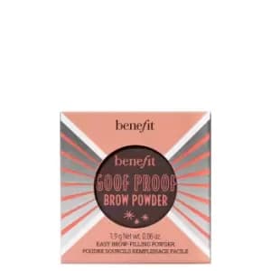 Image of benefit Goof Proof Easy Brow Filling Powder 1.9g (Various Shades) - 05 Warm Black-Brown