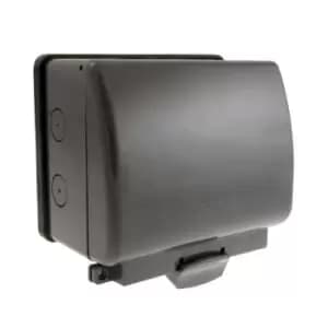 Image of Click Scolmore Aquip Weatherproof Twin 2 Gang Enclosure (Unfurnished) IP66 - OA502AG