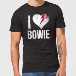 Image of David Bowie I Love Bowie Mens T-Shirt - Black
