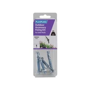Image of Plasplugs Outdoor Accessory Fixing Kit for Solid Walls