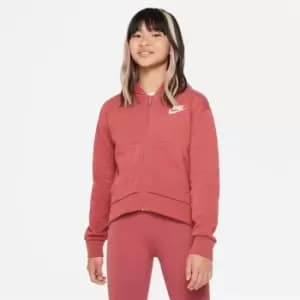 Image of Nike Sportswear Full-Zip Hoodie Junior Girls - Orange