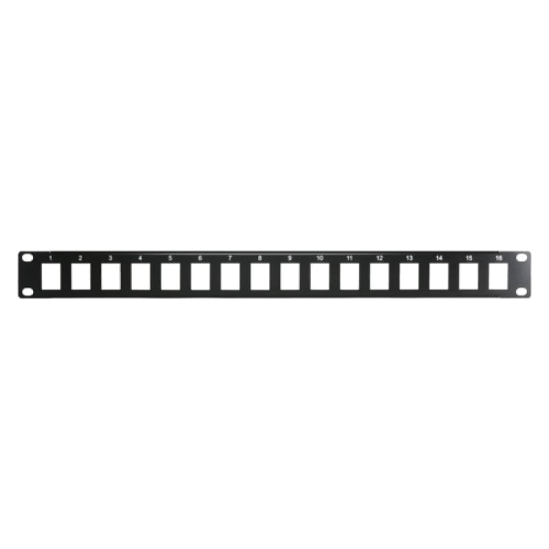 Image of Cablenet 16 Port 1u AV Black Patch Panel