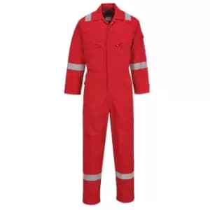 Image of Biz Flame Mens Flame Resistant Lightweight Antistatic Coverall Red 3XL 32"