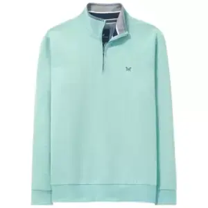 Image of Crew Clothing Mens Classic Half Zip Sweater Blue Radiance Marl XXL